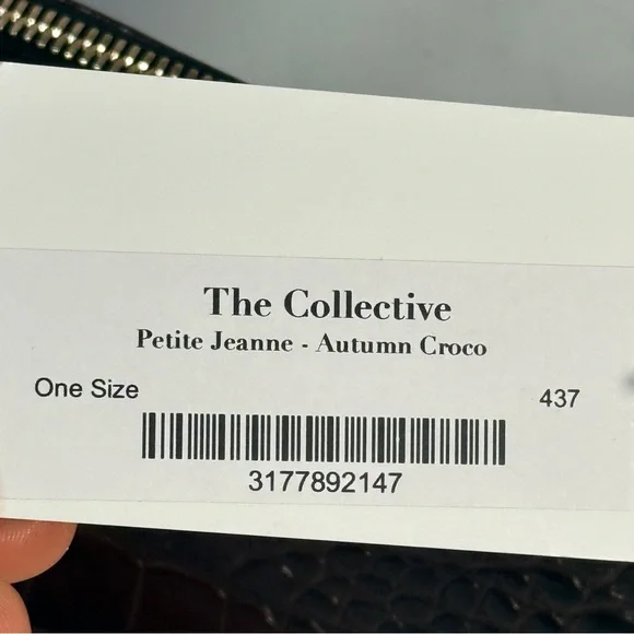 Clare V. Petite Jeanne in Bordeaux Autumn Croco Bucket Bag Embossed Leather - Picture 2 of 13